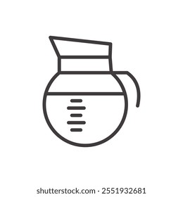 Coffee Pot Icon isolated on white background. Vector icon.