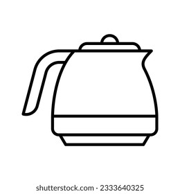 Coffee pot icon. Coffee kettle isolated on white background. Vector illustration.