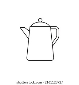 Coffee pot icon line style icon, style isolated on white background