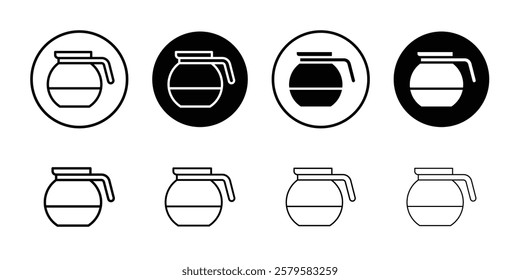 coffee pot icon logo sign set vector outline