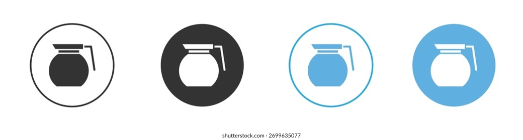 Conjunto de diseño de Plantilla de logotipo de icono de cafetera