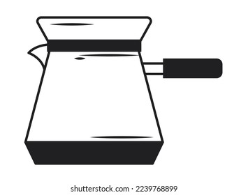 icono de cafetera sobre fondo blanco