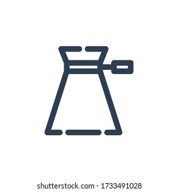 coffee pot icon outline blue