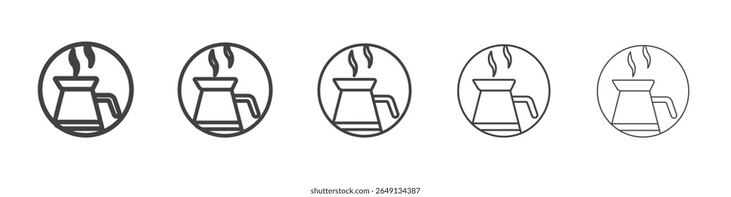 coffee pot icon outline ilustration vector symbol