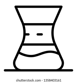 Coffee pot icon. Outline coffee pot vector icon for web design isolated on white background