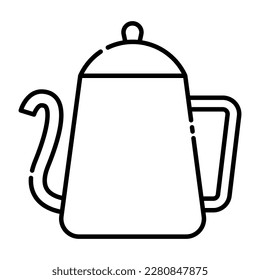 Esquema del icono del café. ilustración vectorial.