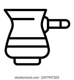 Coffee pot icon outline vector. Cezve cup. Turkish cup