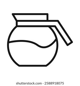 coffee pot icon Outline vector symbol sign