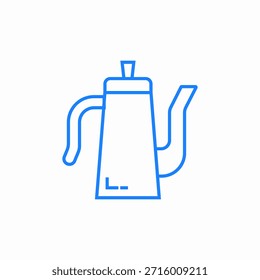 Vector de signo de icono de cafetera