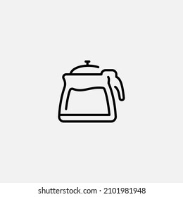 Coffee pot icon sign vector,Symbol, logo illustration for web and mobile