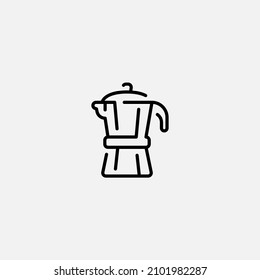 Coffee pot icon sign vector,Symbol, logo illustration for web and mobile