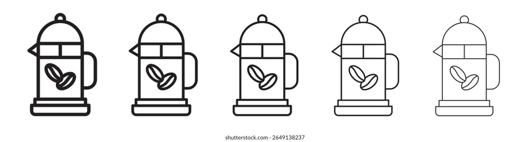 coffee pot icon simple illustration logo art