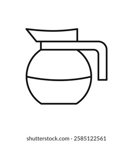 Coffee pot icon. simple thin line vector icon