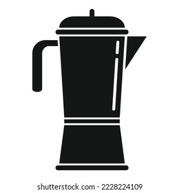 Coffee pot icon simple vector. Morning bean. Caffeine steam