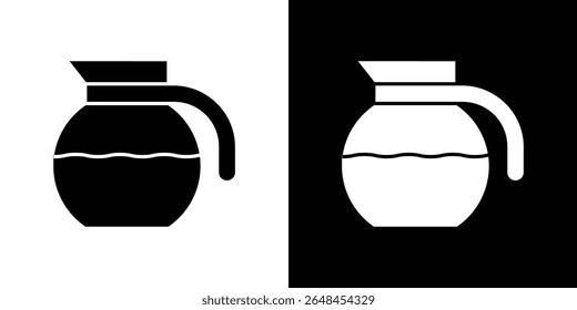 Coffee pot icon symbol collection. Flat vector stock illustration.