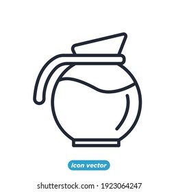 Coffee pot icon. Coffee pot symbol template for graphic and web design collection logo vector illustration