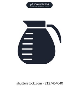 plantilla de símbolo de icono de la cafetera para el logotipo de colección de diseño gráfico y web ilustración vectorial