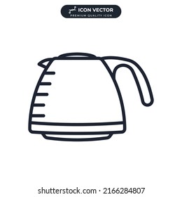 coffee pot icon symbol template for graphic and web design collection logo vector illustration