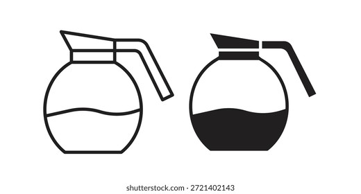 Icono de cafetera para Plantilla. Conjunto de gráficos de Vector de iconos