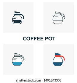 Coffee Pot icon. Thin line symbol design from coffe shop icon collection. UI and UX. Creative simple coffee pot icon for web and mobile.