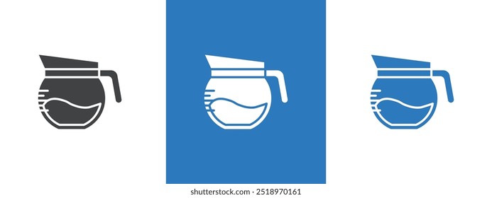 coffee pot icon thin line illustration