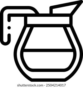 coffee pot icon. Thin Linear Style Design Isolated On White Background