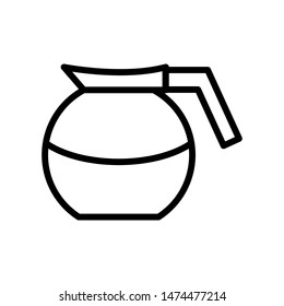 Coffee pot icon vector design template