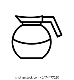 Coffee pot icon vector design template