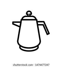 Coffee pot icon vector design template