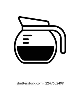 Coffee pot icon vector design template