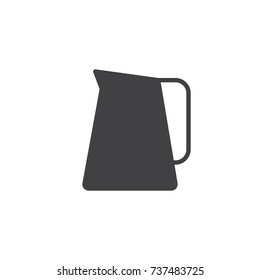 Coffee pot icon vector, filled flat sign, solid pictogram isolated on white. Symbol, logo illustration.