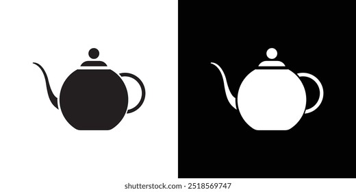 coffee pot icon Vector flat thin line illustration