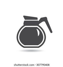 Coffee Pot Icon. Vector, Flat style