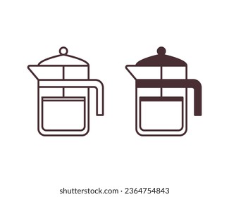 Coffee pot icon vector illustration. Coffeepot on isolated background. Kettle sign concept.