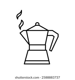 coffee pot icon Vector logo set flat