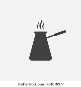 coffee pot icon vector, solid logo illustration, pictogram isolated on white