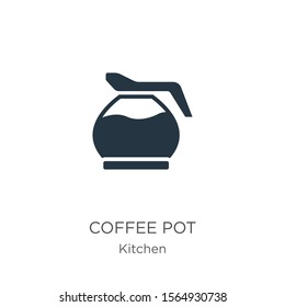 Coffee pot icon vector. Trendy flat coffee pot icon from kitchen collection isolated on white background. Vector illustration can be used for web and mobile graphic design, logo, eps10