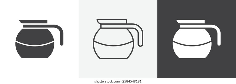 Coffee pot icons graphics pack vectors.