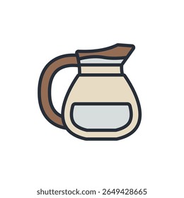 coffee pot icons isolated on White Background. Flat style design