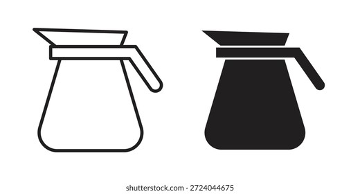Diseño del logotipo de los iconos de la olla de café, iconos del pictograma