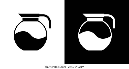 Conjunto de iconos de cafetera. iconos vectoriales diseñados en estilo relleno