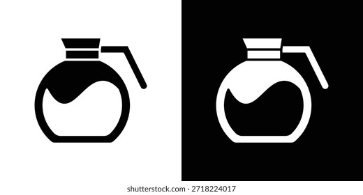 Iconos de la olla de café. Vector Plantilla Ilustración Símbolo Píxeles Perfecto