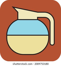 Coffee pot, ilustración, vector sobre un fondo blanco.