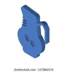 Coffee pot isometric left top view 3D icon