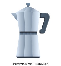 Coffee pot kettle icon. Cartoon of coffee pot kettle vector icon for web design isolated on white background