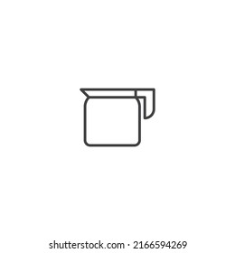 Kaffeekotelettsymbol. lineares Stilzeichen für mobiles Konzept und Webdesign. Rahmenvektorsymbol. Symbol, Logo-Abbildung. Vektorgrafik