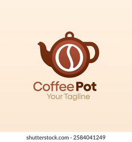 Coffee Pot Logo Design Template. Good for Business, Agency, Community and Organization