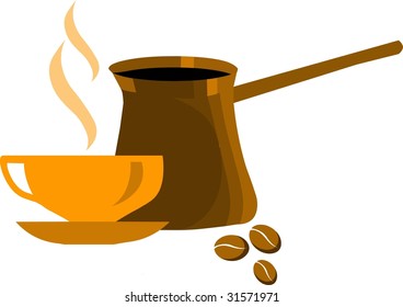 coffee pot and a mug
