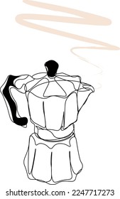 Cafetería sobre fondo blanco. ilustración vectorial de eps editable. Se puede usar para logotipo, signo, menú, cartel, impresión de pared de membrete, tarjeta