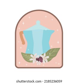 coffee pot and seeds icon